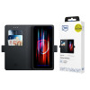 3MK Wallet Case Flip-Handyhülle für Samsung Galaxy S25 Edge, schwarz