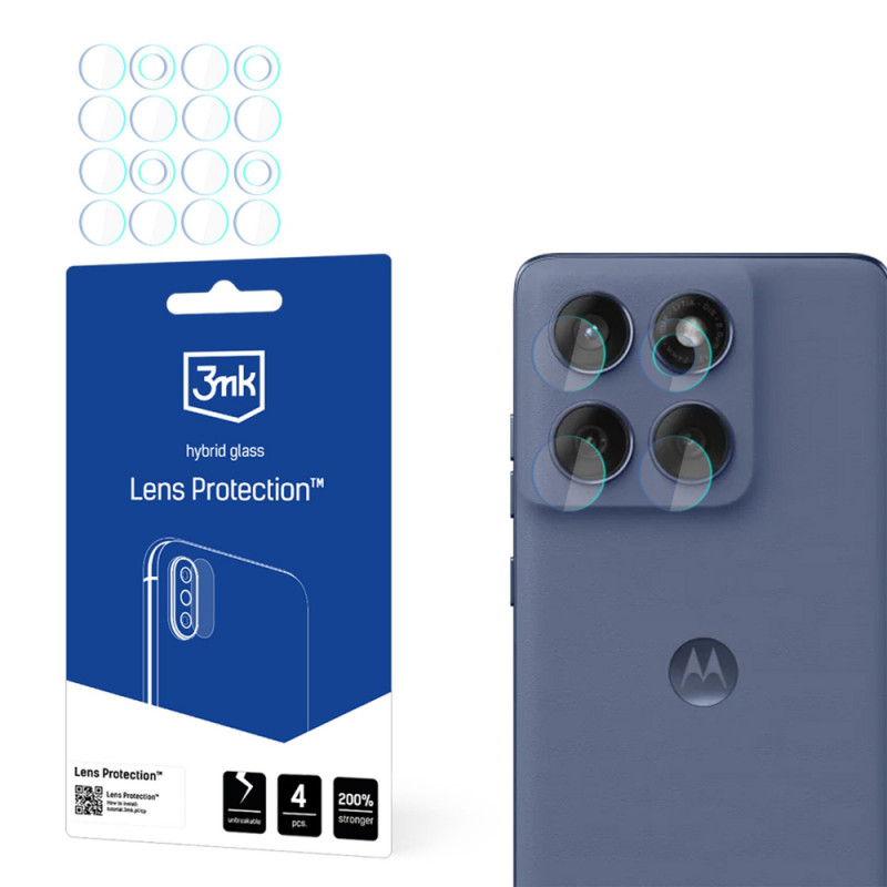 3MK Lens Protection Hybridglas für Kameraobjektiv Motorola Edge 60 Fusion / Edge 60 (4 Stk.)