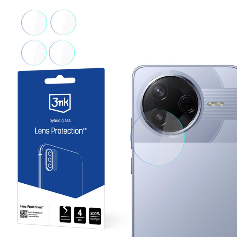 3MK Lens Protection Hybridglas für Kameraobjektiv Xiaomi POCO F7 Pro (4 Stk.)