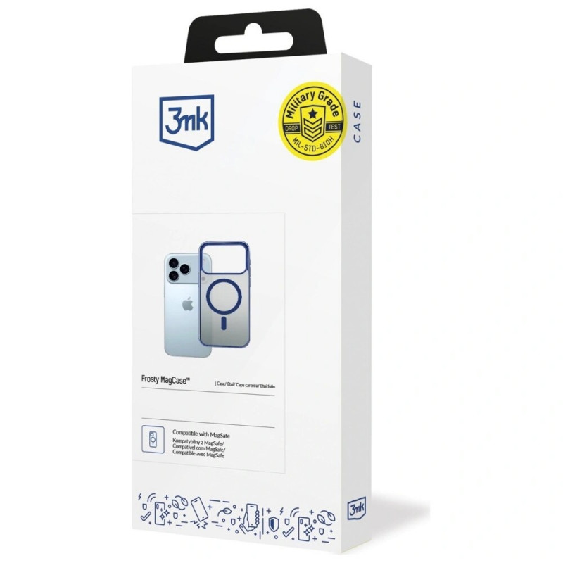 3mk Frosty MagCase Hülle für Apple iPhone 17 Pro Max, blau