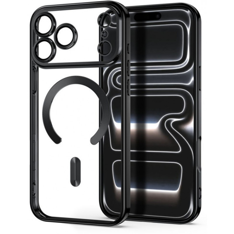 Tech-Protect MagFlex MagSafe Hülle für Apple iPhone 17 Pro / 18 Pro, glänzend schwarz