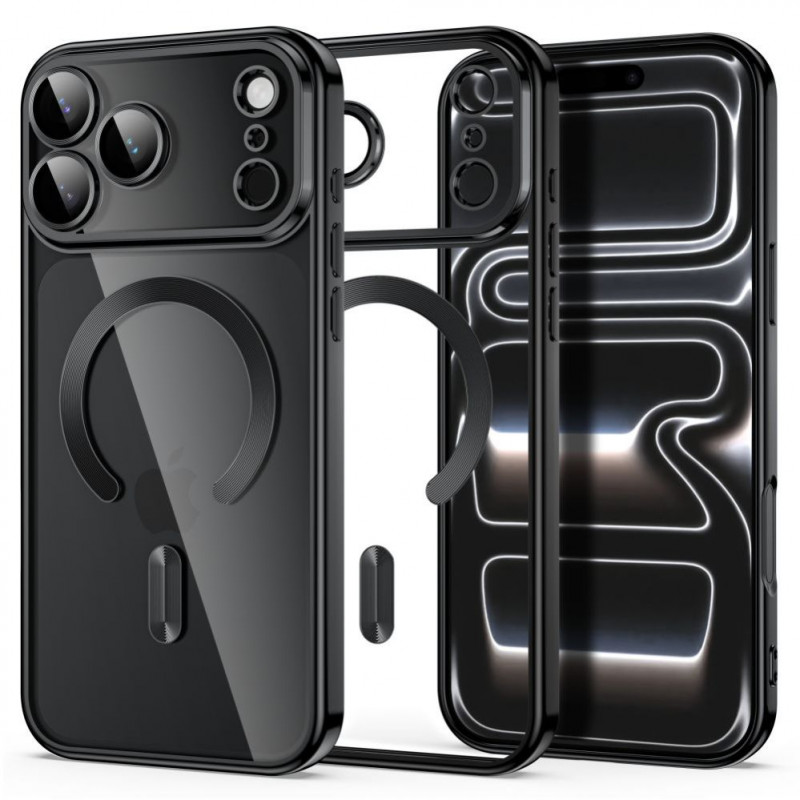 Tech-Protect MagFlex MagSafe Hülle für Apple iPhone 17 Pro Max / 18 Pro Max, glänzend schwarz