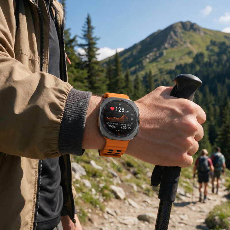 Tech-Protect Iconband Pro Uhrenarmband für Samsung Galaxy Watch Ultra 1 / 2 (2024-2026), 47 mm, Orange/Schwarz