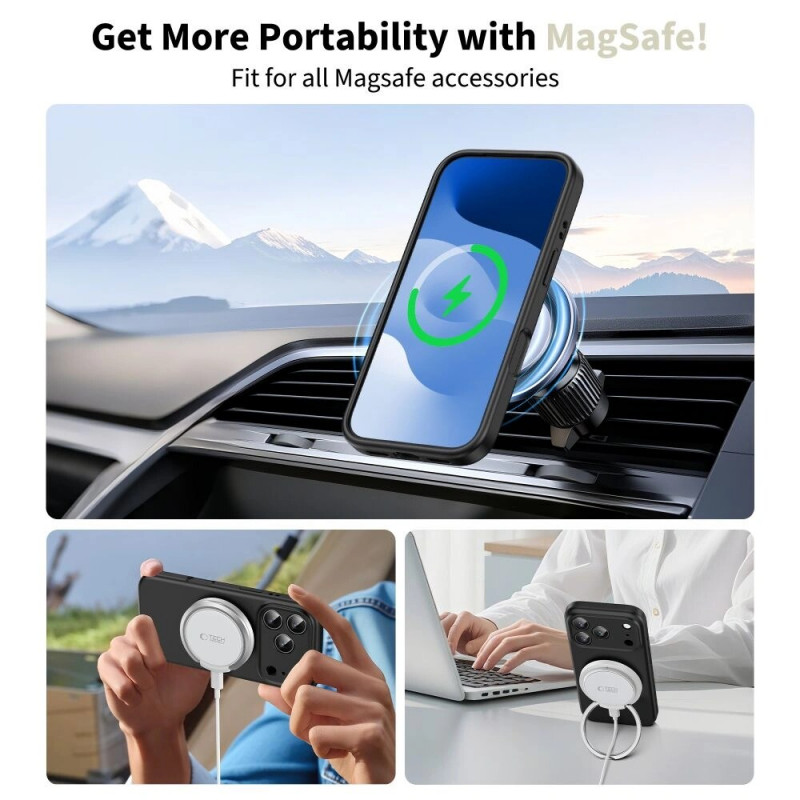 Tech-Protect Silicone MagSafe Hülle für Apple iPhone 17 Pro Max, schwarz