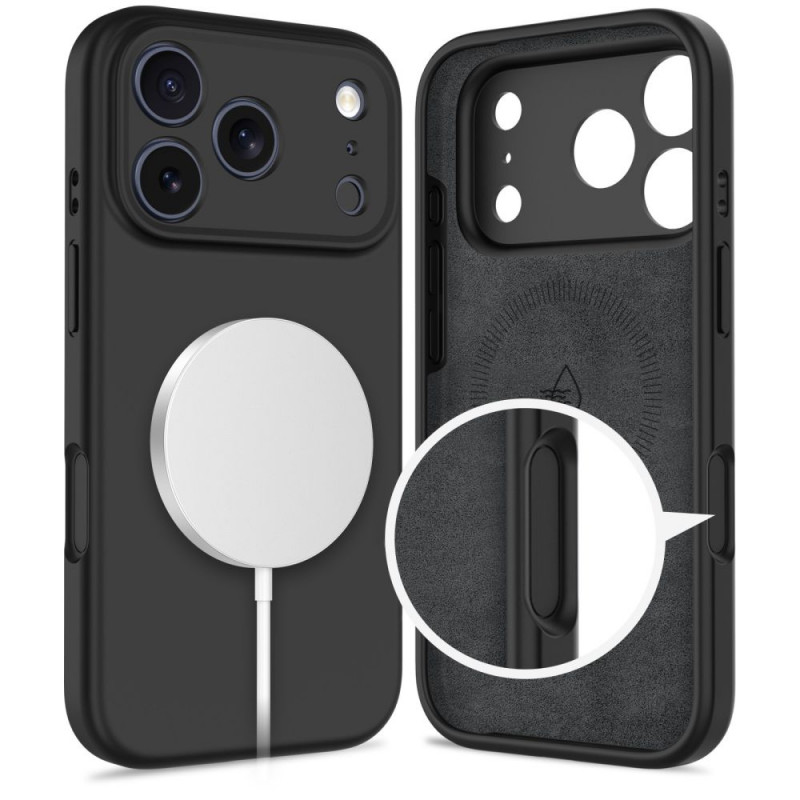 Tech-Protect Silicone MagSafe Hülle für Apple iPhone 17 Pro Max, schwarz