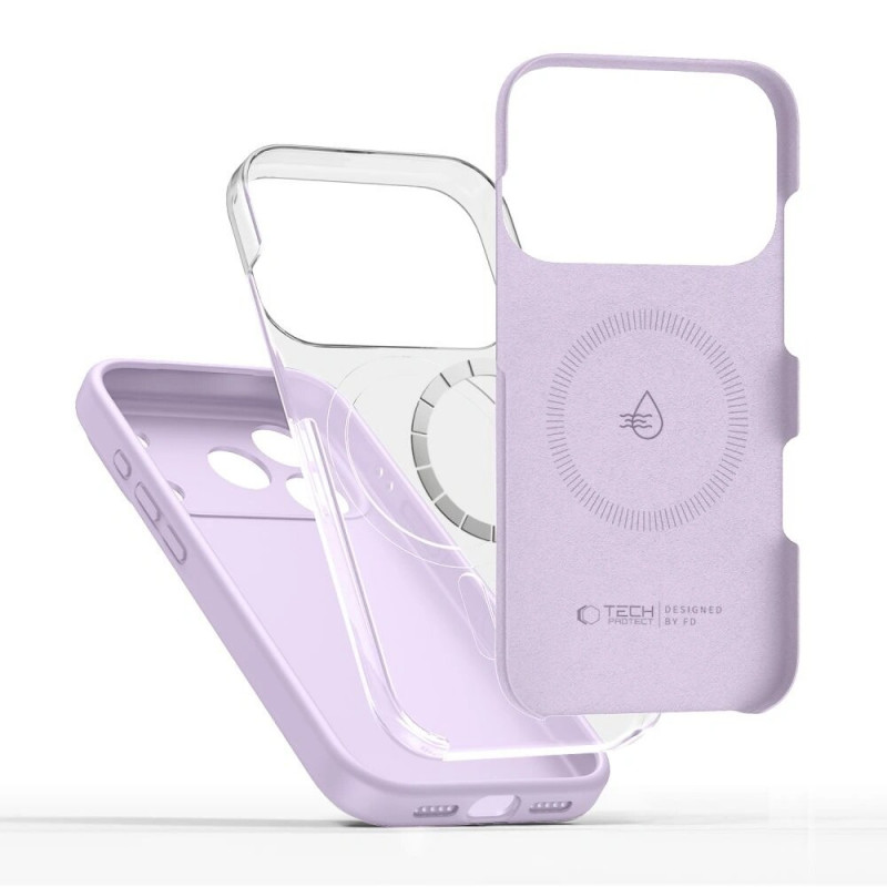 Tech-Protect Silicone MagSafe Hülle für Apple iPhone 17 Pro, mauve, THP4521