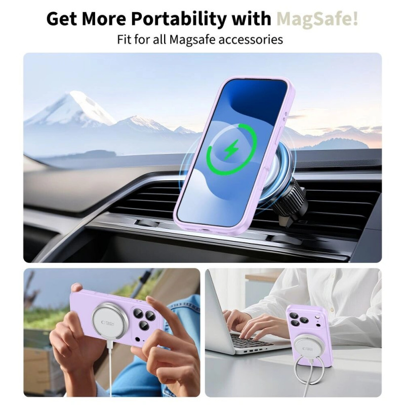 Tech-Protect Silicone MagSafe Hülle für Apple iPhone 17 Pro, mauve, THP4521