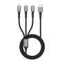 Tech-Protect UltraBoost DNA 3-in-1-Kabel USB-A auf Lightning / USB-C / Micro-USB, 3 A, 120 cm, eisengrau