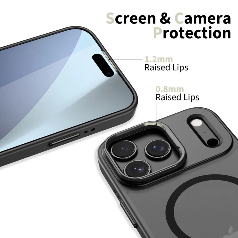 Tech-Protect Magstand MagSafe Hülle für Apple iPhone 17 Pro, matt schwarz