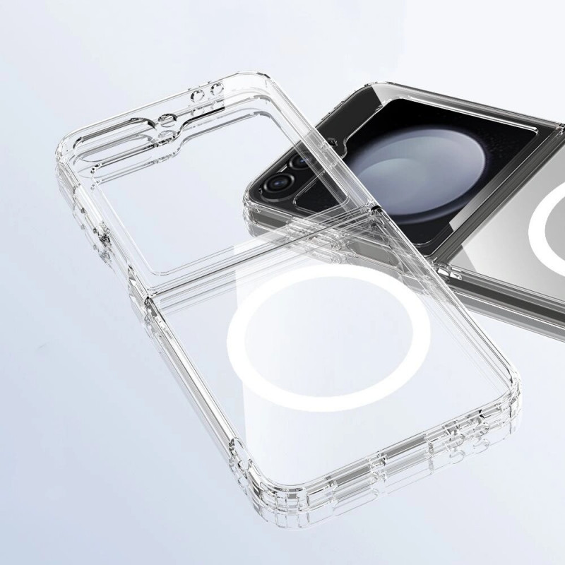 Tech-Protect Flexair Hybrid MagSafe Hülle für Samsung Galaxy Z Flip 6 / 7 FE, transparent