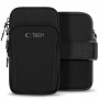 Tech-Protect M7 universelle Sport-Armbandhülle, schwarz/schwarz