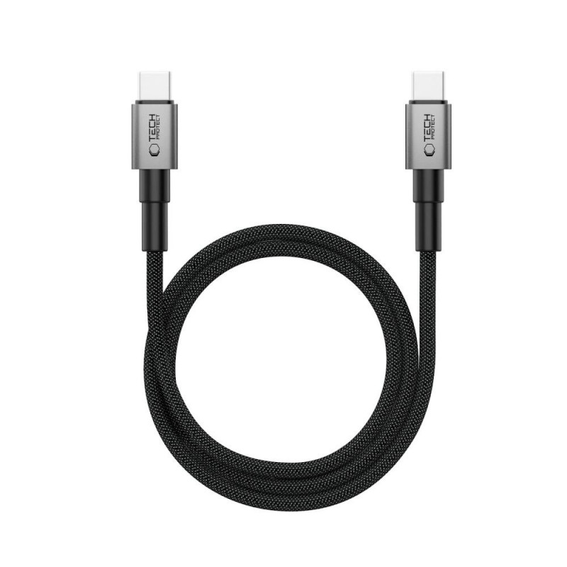 Tech-Protect Ultraboost DNA MagTwist USB-C-Kabel PD 100W / 5A, 100 cm, eisengrau