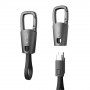 Tech-Protect Ultraboost DNA USB-C-auf-USB-C-Schlüsselanhänger-Kabel PD 60W / 3A, 17 cm, eisengrau