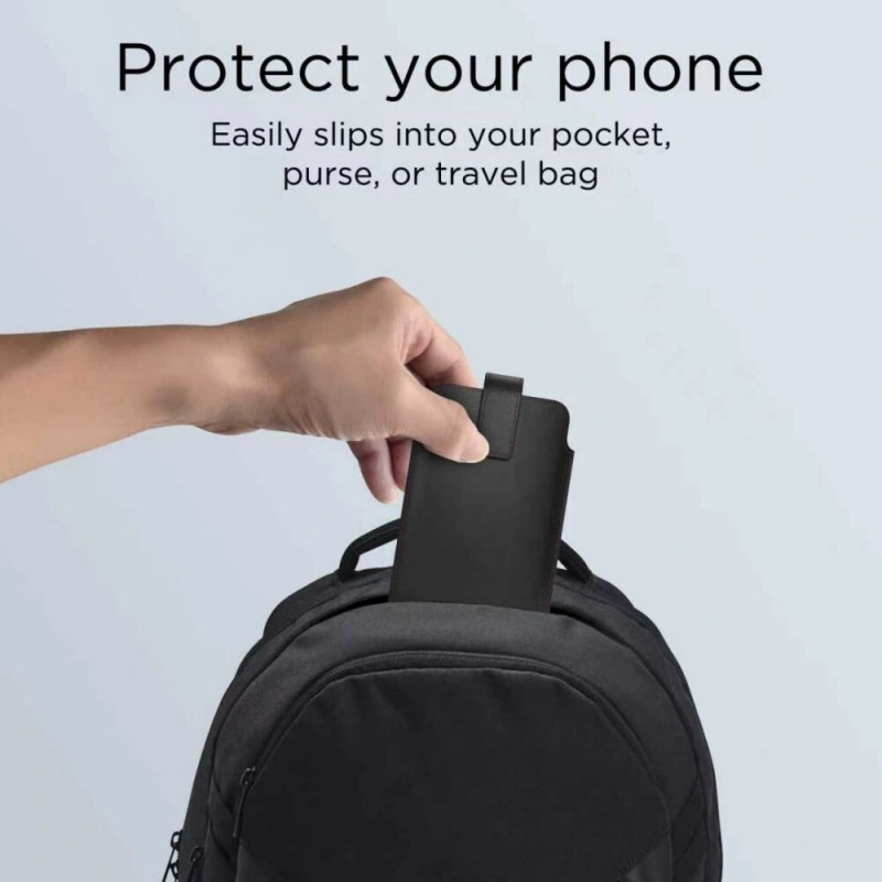 Tech-Protect SM65 universelle Handytasche, 6,0-6,9 Zoll, Öko-Leder, schwarz und rot