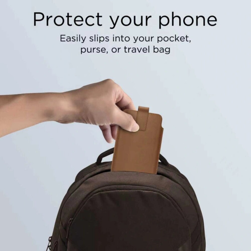 Tech-Protect SM65 universelle Handytasche, 6,0-6,9 Zoll, Öko-Leder, braun