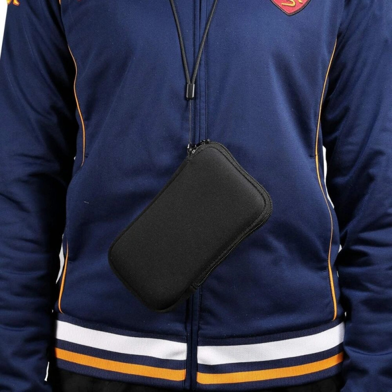 Tech-Protect SM70 universelle Handytasche, 6,0-7,2 Zoll, Neopren, mit Umhängeband, schwarz