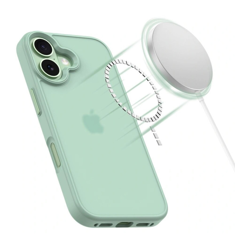 Tech-Protect MagMat Hülle für Apple iPhone 17, Matt Salbeigrün
