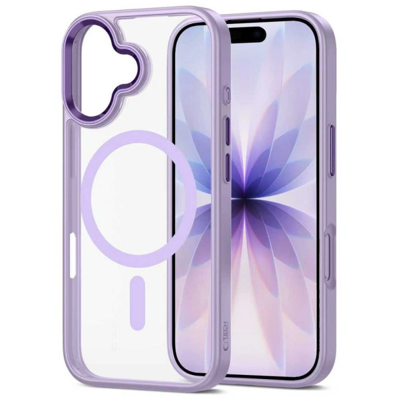 Tech-Protect MagMat MagSafe Hülle für Apple iPhone 17, Lavendel/transparent