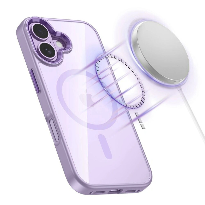 Tech-Protect MagMat MagSafe Hülle für Apple iPhone 17, Lavendel/transparent