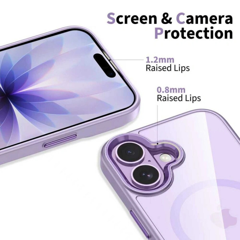 Tech-Protect MagMat MagSafe Hülle für Apple iPhone 17, Lavendel/transparent