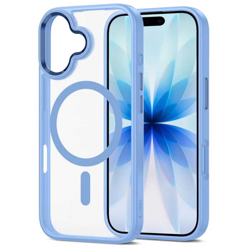 Tech-Protect MagMat MagSafe Hülle für Apple iPhone 17, Nebelblau/transparent