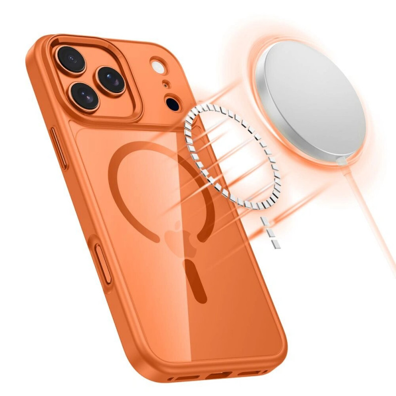 Tech-Protect MagMat MagSafe Hülle für Apple iPhone 17 Pro, Kosmisch-Orange/transparent, THP4752