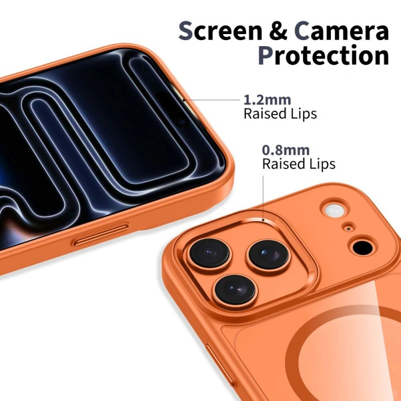 Tech-Protect MagMat MagSafe Hülle für Apple iPhone 17 Pro, Kosmisch-Orange/transparent, THP4752