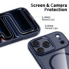 Tech-Protect MagMat MagSafe Hülle für Apple iPhone 17 Pro, Tiefblau/transparent
