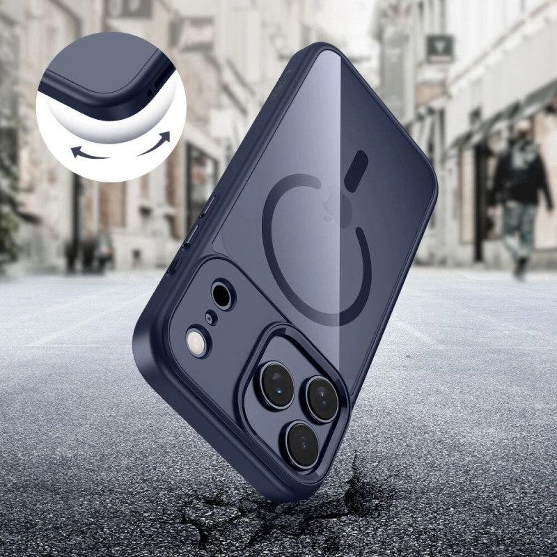 Tech-Protect MagMat MagSafe Hülle für Apple iPhone 17 Pro, Tiefblau/transparent
