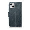 iCarer Oil Wax Wallet Case 2in1 Leder-Klapphülle für iPhone 14 Plus, Anti-RFID, blau (WMI14220723-BU)
