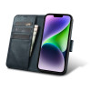 iCarer Oil Wax Wallet Case 2in1 Leder-Klapphülle für iPhone 14 Plus, Anti-RFID, blau (WMI14220723-BU)
