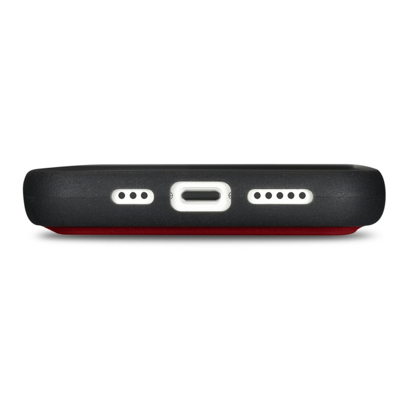 iCarer Wallet Case 2in1 Leder-Klapphülle für iPhone 14 Plus, Anti-RFID, rot (WMI14220727-RD)
