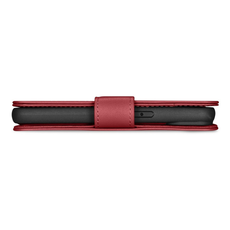 iCarer Wallet Case 2in1 Leder-Klapphülle für iPhone 14 Plus, Anti-RFID, rot (WMI14220727-RD)