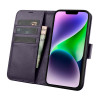 iCarer Wallet Case 2in1 Leder-Klapphülle für iPhone 14 Plus, Anti-RFID, dunkellila (WMI14220727-DP)