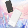 Dudao K10 10000-mAh-Powerbank, 2 x USB-A, 2,4 A, weiß