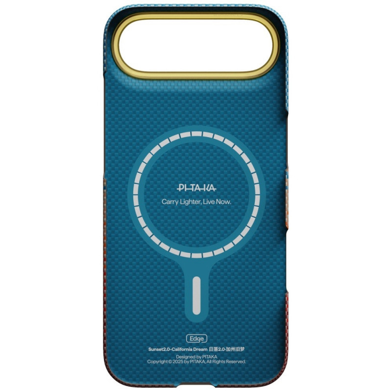PITAKA Edge Case California Dream 01 Hülle für Apple iPhone Air, Sonnenuntergang