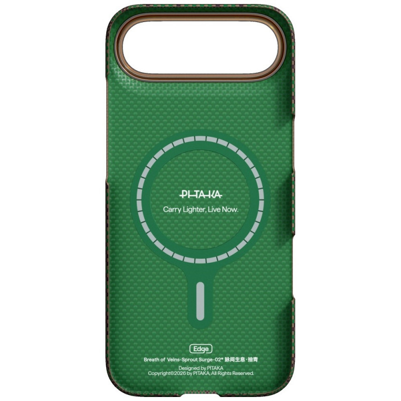 PITAKA Edge Case Breath of Veins Hülle für Apple iPhone Air, sprout surge