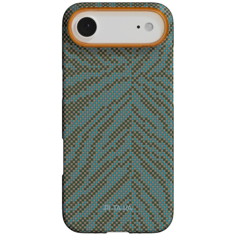 PITAKA Edge Case Breath of Veins Hülle für Apple iPhone Air, dive green