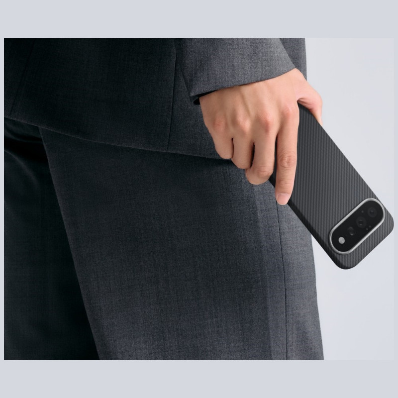 PITAKA Edge Case Hülle für Google Pixel 11, schwarz-grau