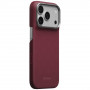 PITAKA Edge Case Argyle MagSafe Hülle für Apple iPhone 18 Pro / 17 Pro, burgunderrot