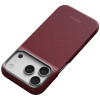 PITAKA Edge Case Argyle MagSafe Hülle für Apple iPhone 18 Pro / 17 Pro, burgunderrot