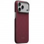 PITAKA Edge Case Argyle MagSafe Hülle für Apple iPhone 18 Pro Max / 17 Pro Max, burgunderrot