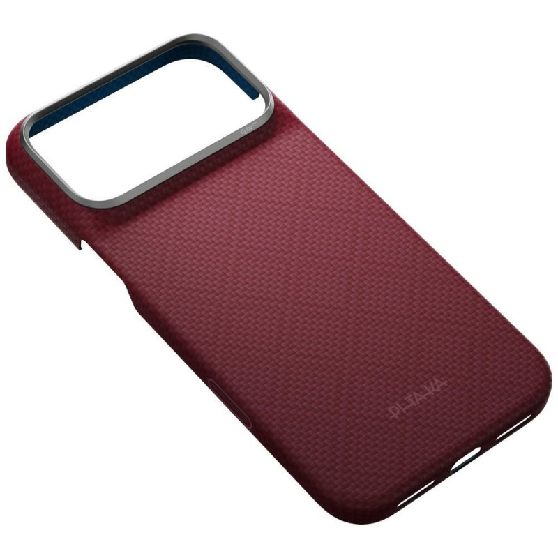 PITAKA Edge Case Argyle MagSafe Hülle für Apple iPhone 18 Pro Max / 17 Pro Max, burgunderrot