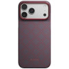 PITAKA Edge Case Argyle MagSafe Hülle für Apple iPhone 18 Pro Max / 17 Pro Max, blau-rot