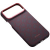 PITAKA Edge Case Argyle MagSafe Hülle für Apple iPhone 18 Pro Max / 17 Pro Max, blau-rot
