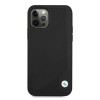 BMW BMHCP12MRCDPK Apple iPhone 12 / 12 Pro Hardcase Leather Deboss, Schwarz