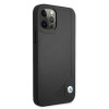 BMW BMHCP12MRCDPK Apple iPhone 12 / 12 Pro Hardcase Leather Deboss, Schwarz