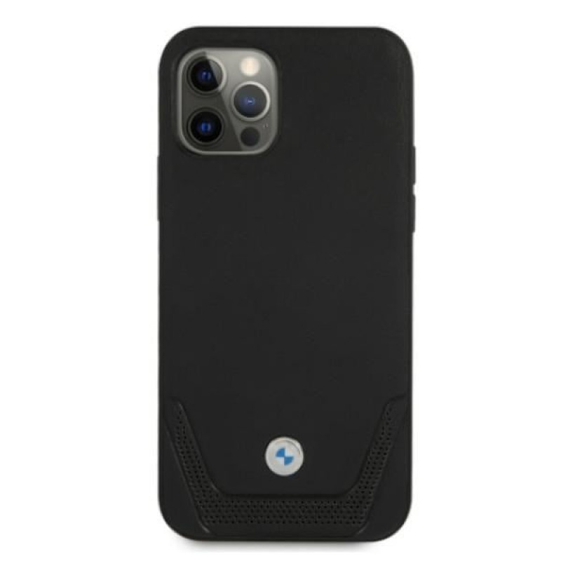 BMW BMHCP12MRSWPK Apple iPhone 12 / 12 Pro Hardcase Leather Perforate, Schwarz