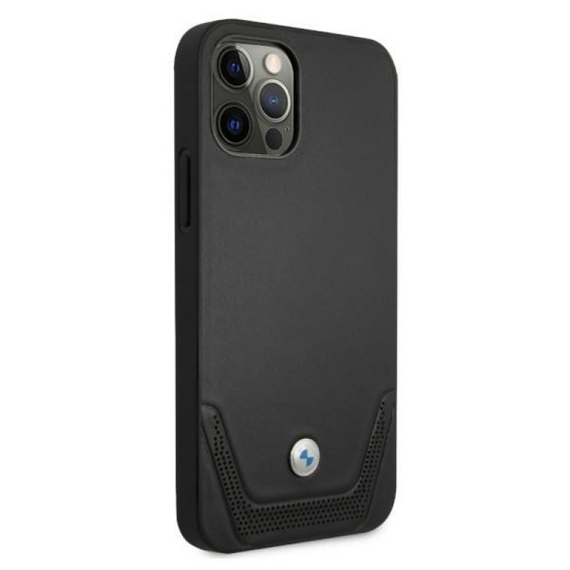 BMW BMHCP12MRSWPK Apple iPhone 12 / 12 Pro Hardcase Leather Perforate, Schwarz