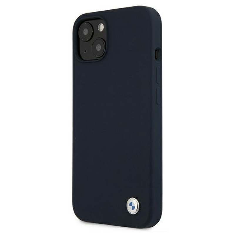 BMW BMHCP13SSILNA Apple iPhone 13 mini Hardcase Hülle Silicone Signature, Marineblau